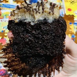 German Chocolate Cupcake