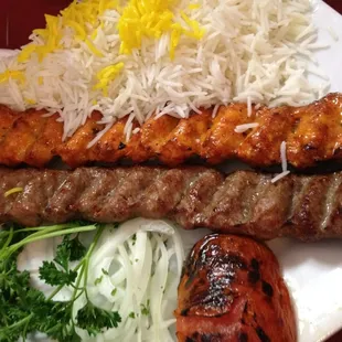 Chicken and Beef Koobideh Combination