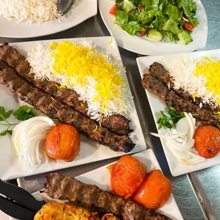 a variety of meats and vegetables