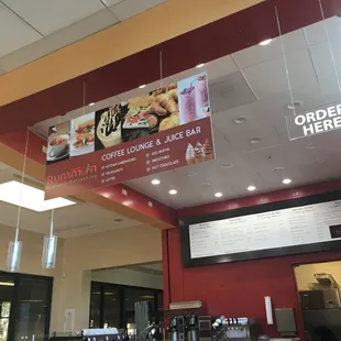 a menu and order sign