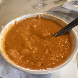 Cream of tomato with cheese