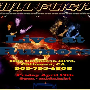 Full Flight rocks Rumors on Friday, April 17th!