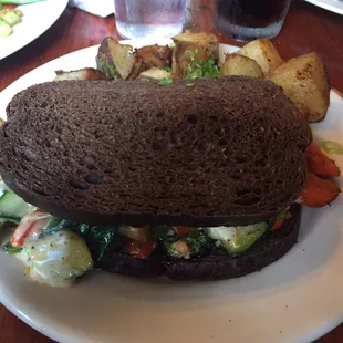 Black Russian Veggie Sandwich
