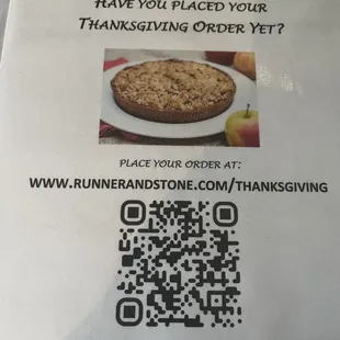 Thanksgiving orders check it out !