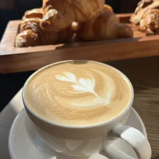 Housemade crossiants &amp; whole milk Latte !