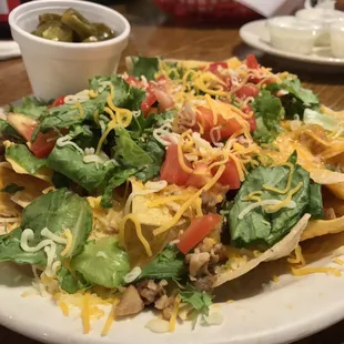 Chicken fajita nachos
