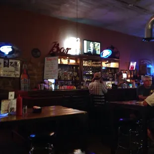 View from the tables in front of the bar area.