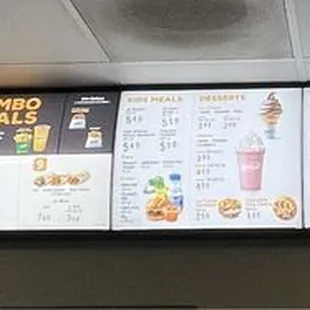Menu board