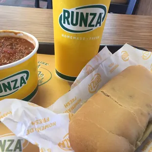 Runza with cheese and chili