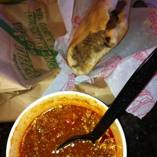 Chili and runza