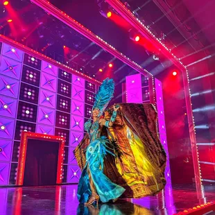 a woman dressed in a costume