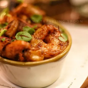 Deviled prawns and potato. Yummm!!