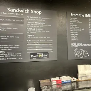 Look at the great selection of sandwiches!
