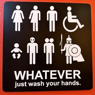 Their bathroom sign