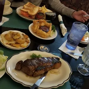 a table full of food