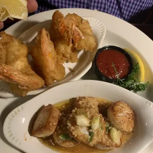 Shrimp and scallops