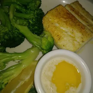 If I remember, this is a Halibut special on Friday. It was good but slightly overcooked. Still tasty.