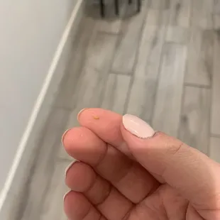 I ordered borsch soup and I found this. It looked like nail. So disgusting. Never order again.!!!