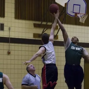 Adult Basketball in the gym