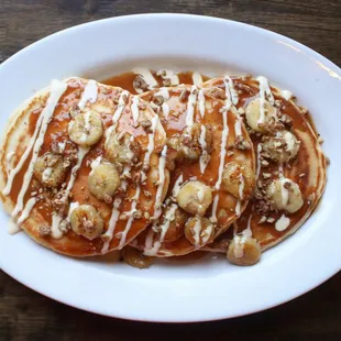 Bananas foster pancakes (special)