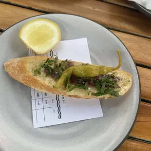 Anchovy Toast Slices