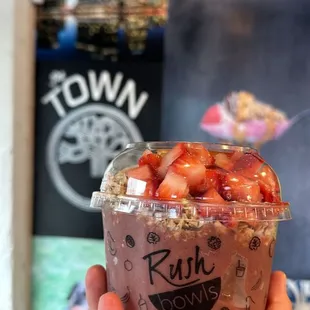Beach Bowl add strawberry &amp; banana