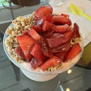 Berry Fresh Bowl this bowl was a bit thicker and more filling because of the froyo but still refreshing!