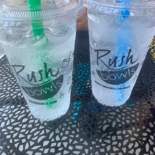 Peach Mango and Watermelon Sparkling waters