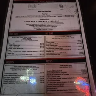 menu, sushi and sashimi