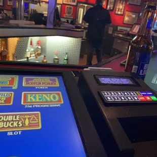 a man in the background