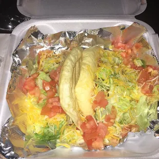 The Monday special! Beef and Chicken Tacos