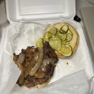 Carryout El Burger + Grilled Onion