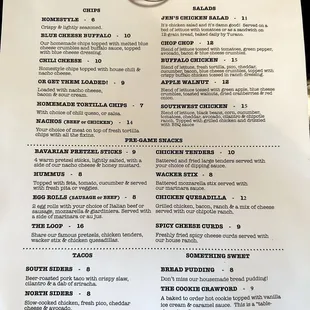 Menu - side 2