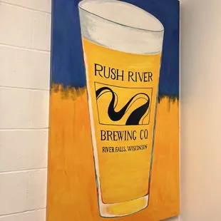 a painting of a pint of beer