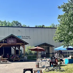 During a local food/artist market out front during our visit