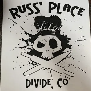 Photo of the back of menu