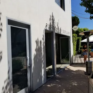 the entrance to the building