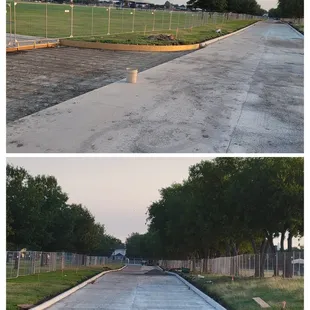 Jun 2023 Park access rd off McDermott getting complete makeover