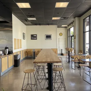 a view of the dining area