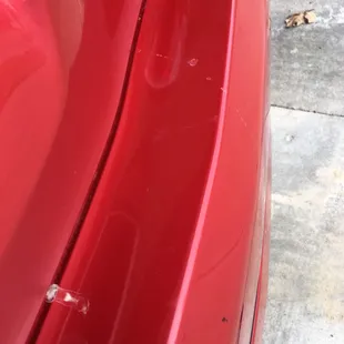 Dirt on the car after my "hand wax".