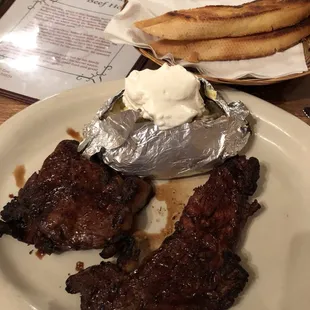 Next time will go with the bigger ribeye and med rare. Med was a bit much.   But flavor was great!