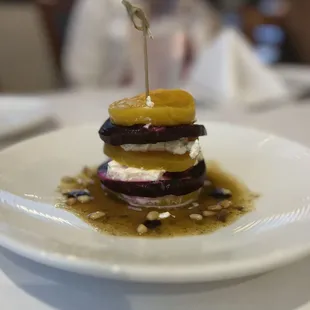 Roasted Beets &amp; Burrata Napoleon