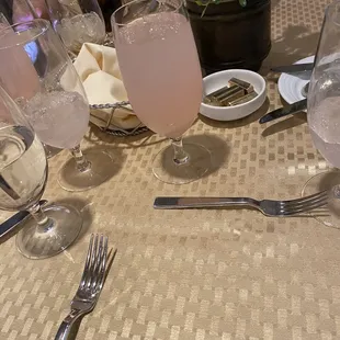 Pink lemonade and drinks
