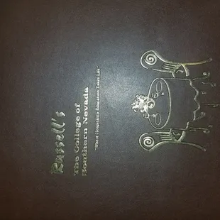 Menu cover
