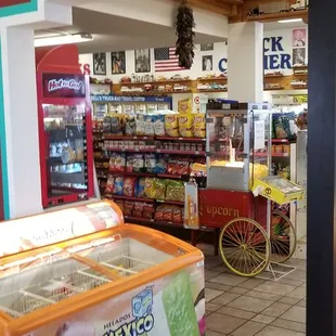 Fresh popcorn and smoothie machine!