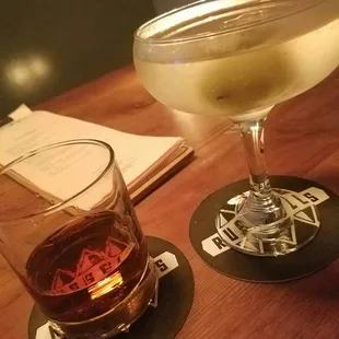 Noah&apos;s Mill Bourbon and Dirty Vodka Martini