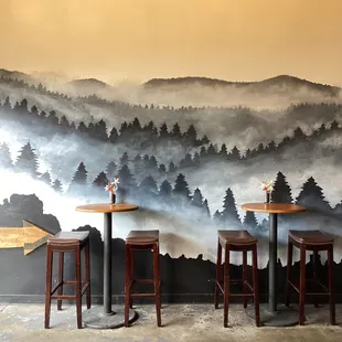 Russian Ridge Winery Barrel Room Mural