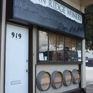 the entrance to the winery