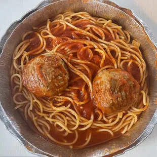 Spaghetti and Meatballs. Soupy