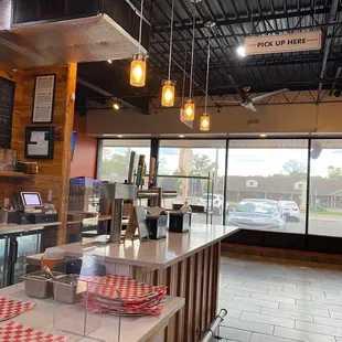 the counter area